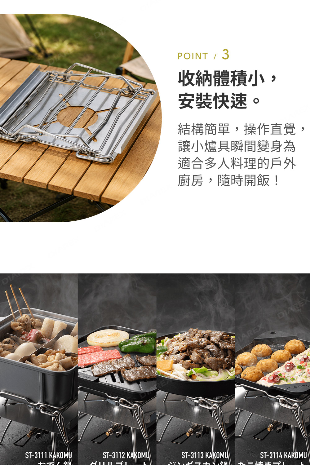 讓小爐具瞬間變身為適合多人的戶外料理