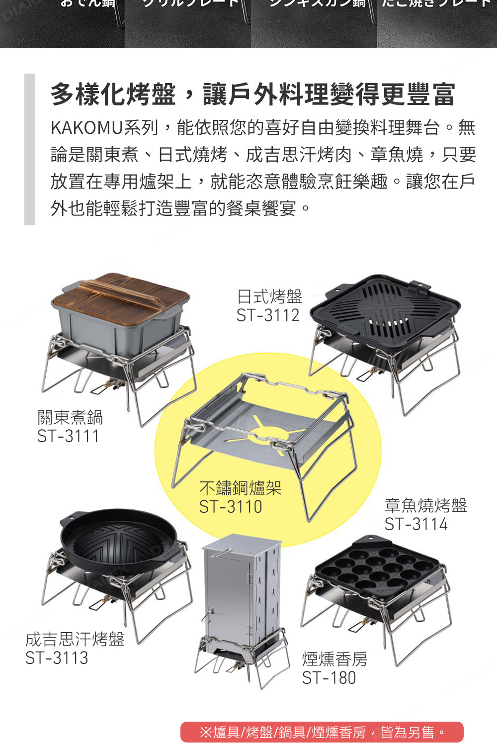 專屬隔熱板需搭配專屬爐具ST-310、ST-340系列蜘蛛爐使用
