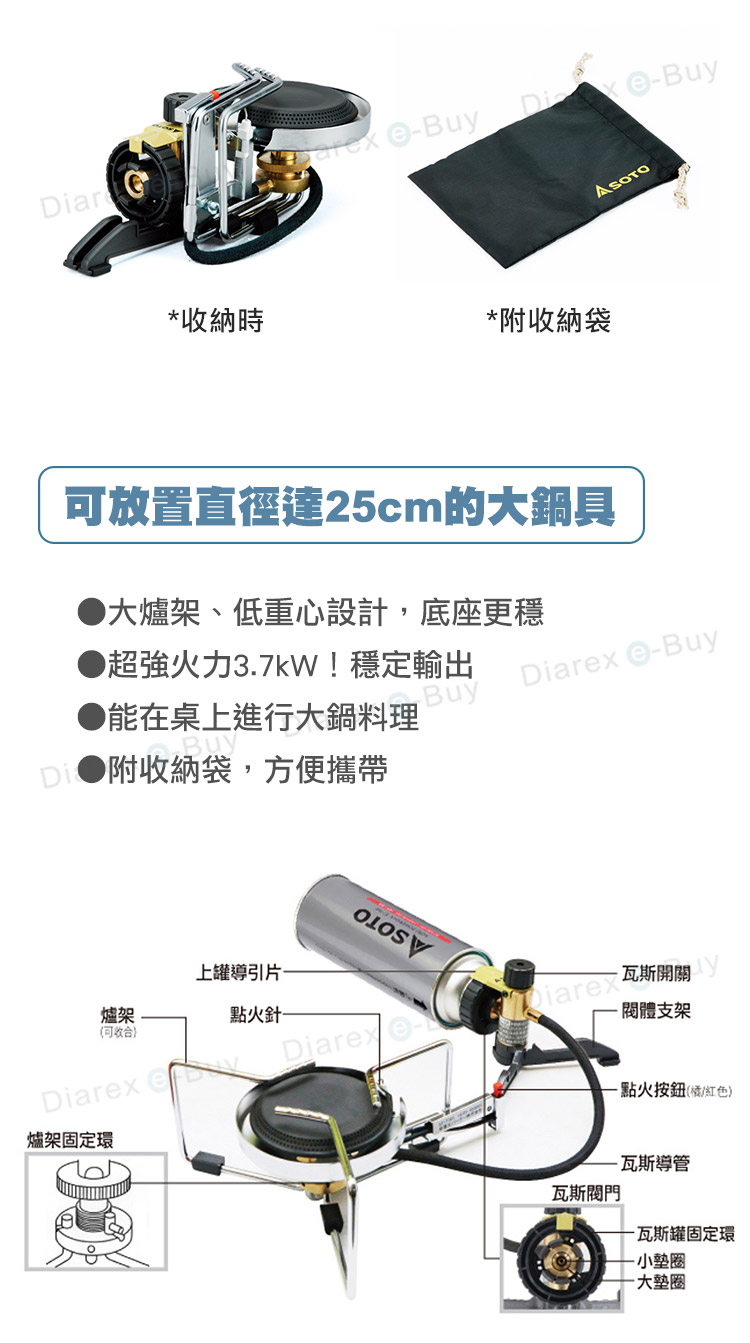 超強火力3.7kW！穩定輸出，大爐架、低重心設計，底座更穩