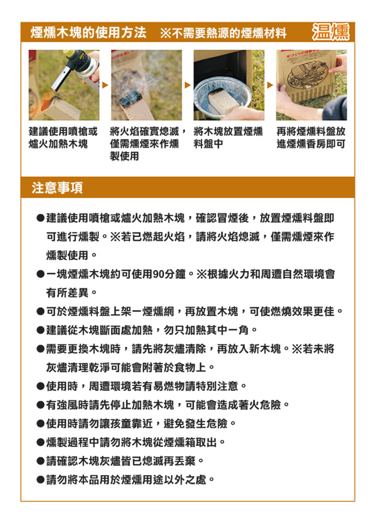 SOTO 胡桃煙燻木塊(小)ST-1564 新鮮日本國產木的天然香氣