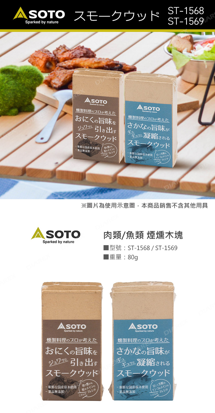 煙燻木塊，適合魚肉類燻製