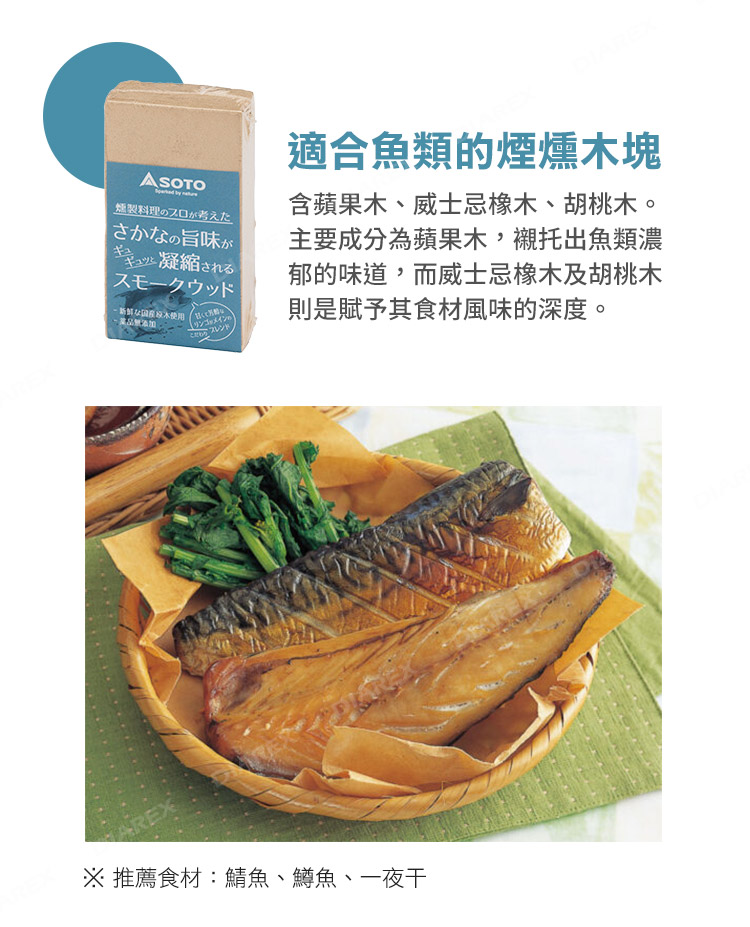 適合魚類的煙燻木塊，增添食材風味